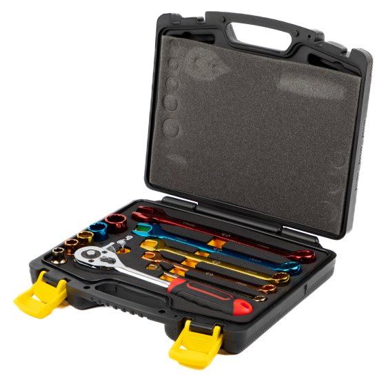 Coloured Socket & Spanner Set