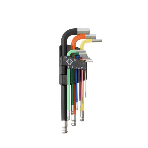 Coloured Hex Key Set of 9
