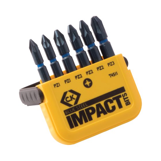 Blue Steel Impact Bit PZ Set/6 Blue Steel Impact Bit PZ Set/6